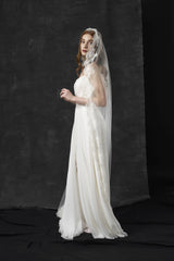 Baroque | Voal mireasa cu bordura dantela