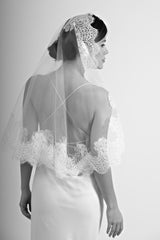 Voal mireasa bordura dantela Romance6