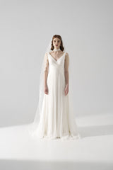 Voal mireasa cu bordura dantela Sublime