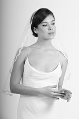 Voal mireasa cu bordura discreta Whisper