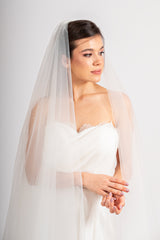  Voal mireasa doua straturi tulle Grace