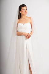  Voal mireasa doua straturi tulle Grace