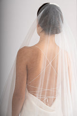 Voal mireasa doua straturi tulle Mistery