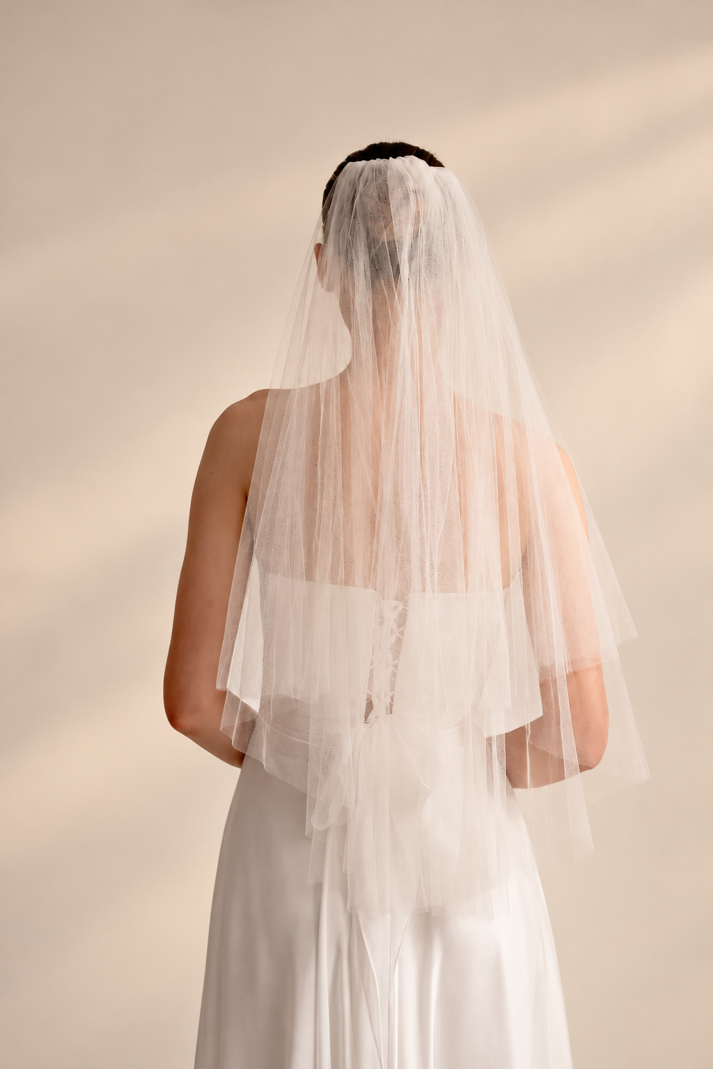 Allure | Voal mireasa dublu din tulle de matase naturala