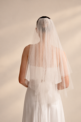 Allure | Voal mireasa dublu din tulle de matase naturala