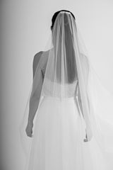 Voal mireasa simplu lung Simplicity