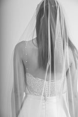 Voal mireasa simplu lung Simplicity