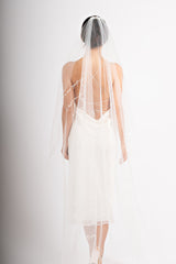 Voal personalizat cu scris brodat Forever