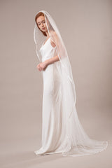 Edge | Bridal veil with silk border