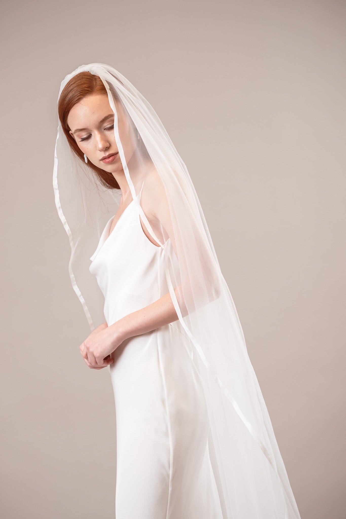 Edge | Bridal veil with silk border