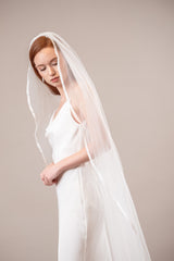 Edge | Bridal veil with silk border