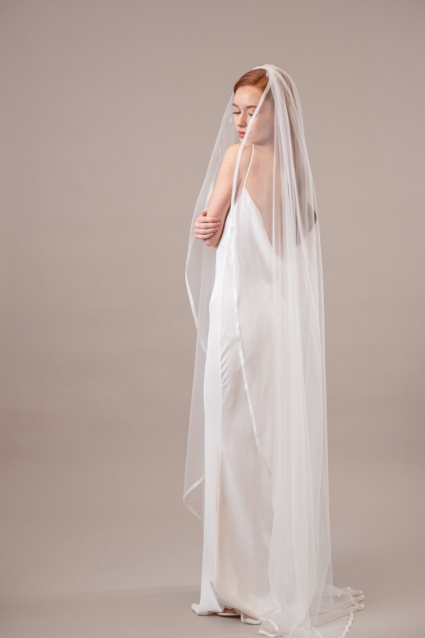 Edge | Bridal veil with silk border