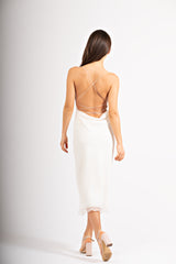 rochie pentru receptie mireasa midi spate Lily